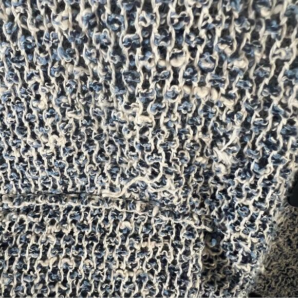 Zara Oversized Blue and White Knit Sweater Blazer - Picture 4 of 4